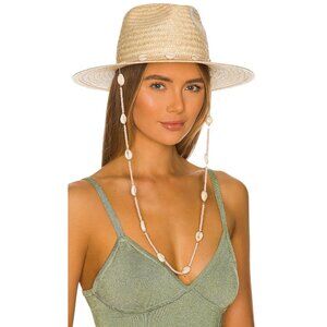Lack of Color Seashells Fedora Hat in Natural Small New Womens Beach Garden